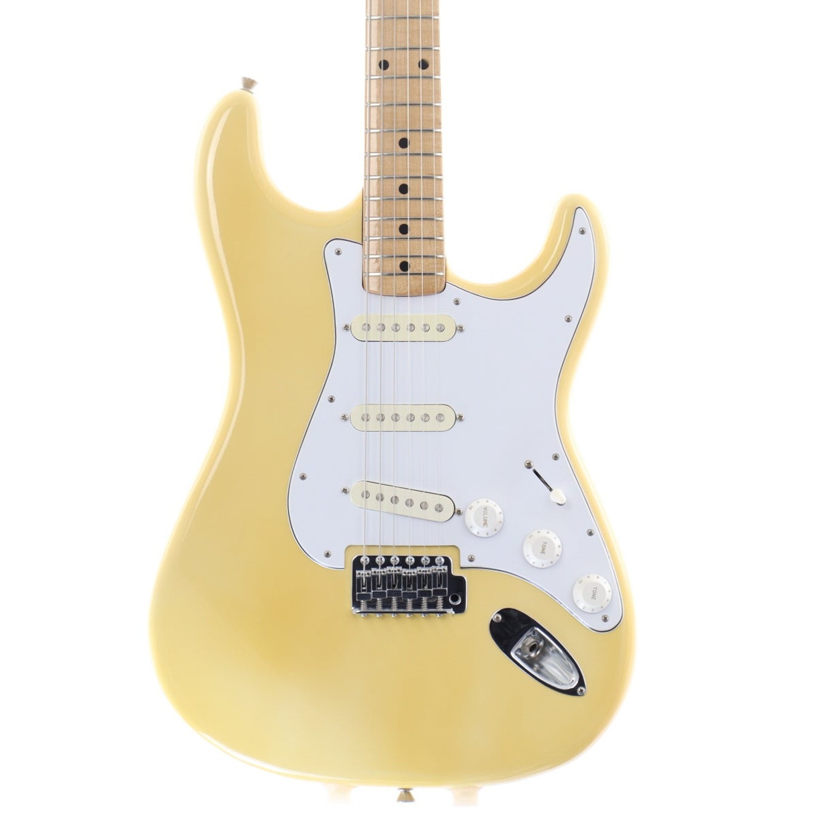JooDee JST-36 Yellow White Used Maple Fingerboard Yellow White w/Soft Case
