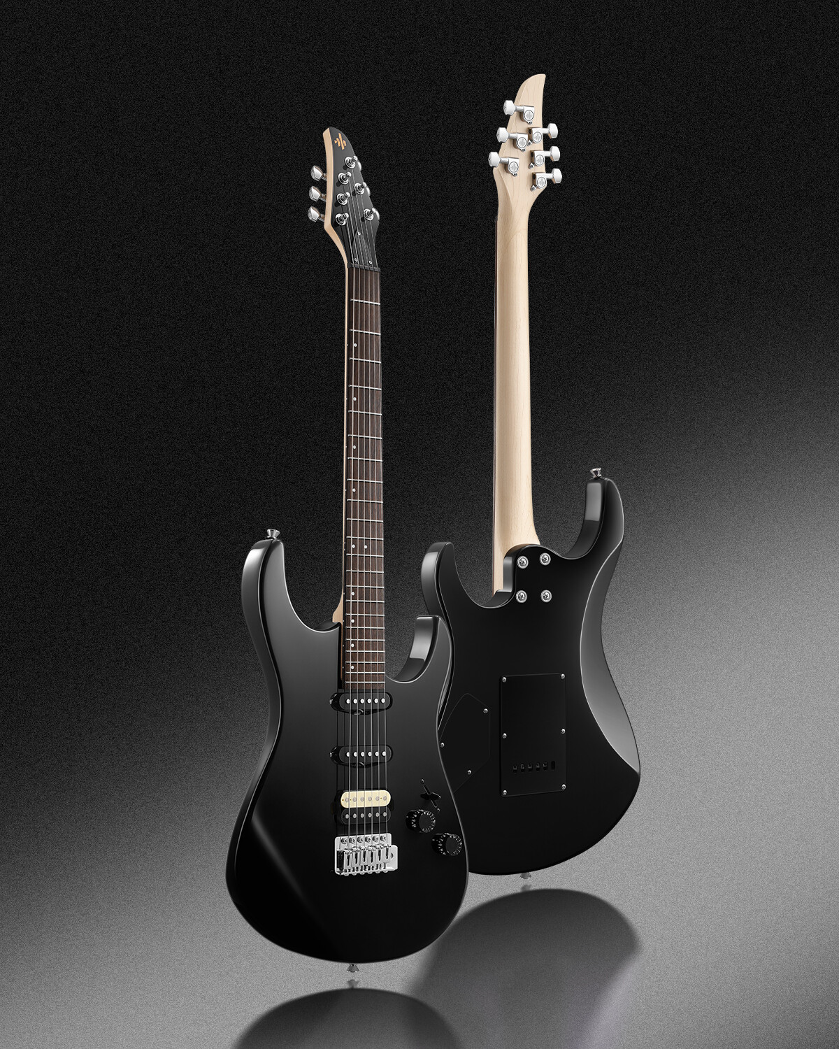 🎸 Donner DMT-66 Electric Guitar Tremolo Bridge HSS Pickup Glossy Black With Bag