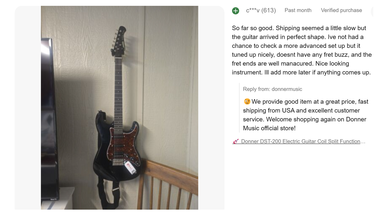 🎸 Donner DST-200 Electric Guitar With Gig Bag HSS Pickups Coil Spilt Solid Body