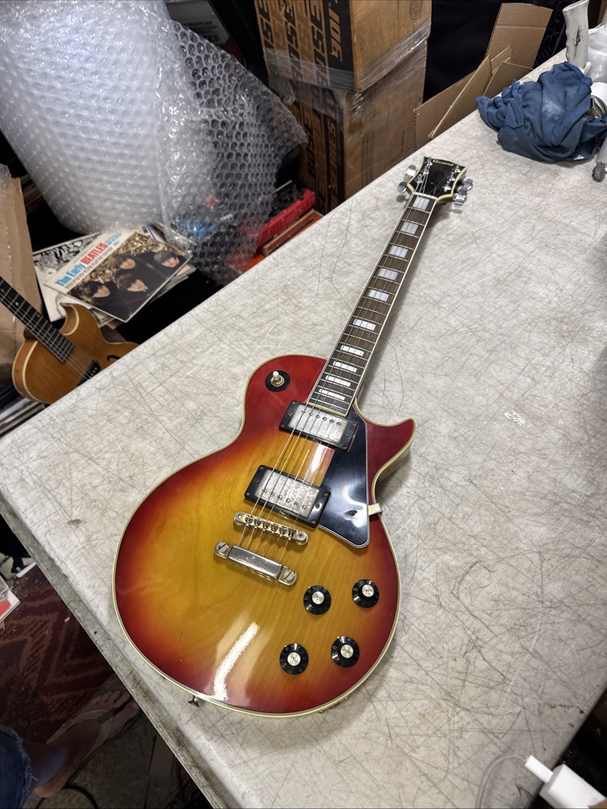 Vintage Ibanez Made Les Paul Lawsuit Bolt Neck “GRANT” Labeled Guitar 1970s