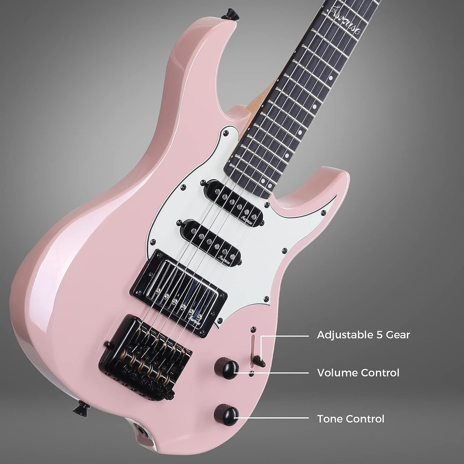 Headless Guitar. Full scale 24 fret neck. Maple Body & Neck