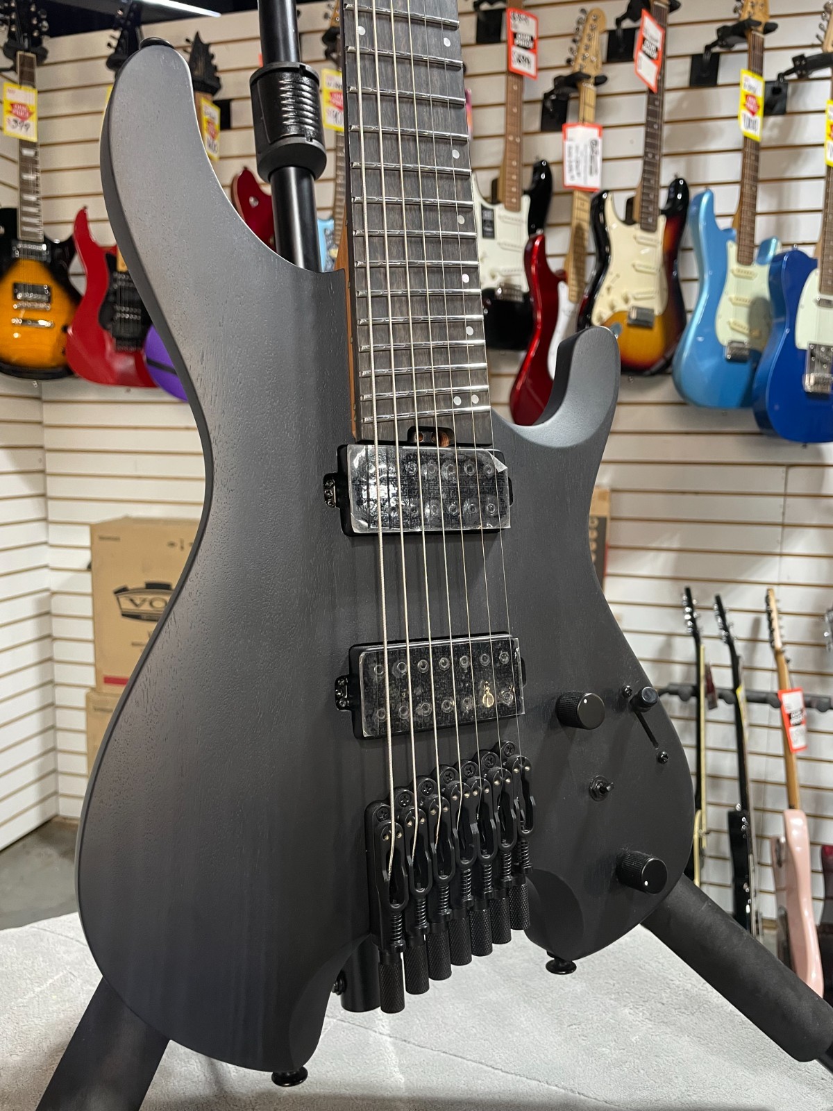 Ibanez QX527PB 7-string Electric Guitar -Weathered Black + Free Plek+Setup #938