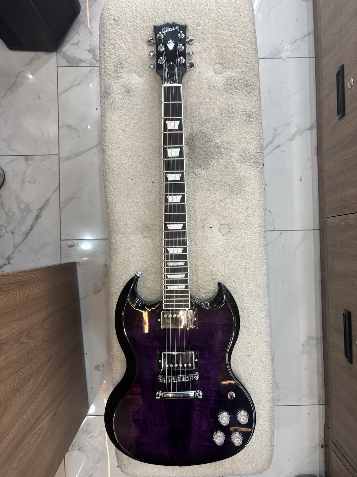 Gibson SG Modern Dark Purple Burst Electric Guitar USA w/ Gator Transit Gig Bag