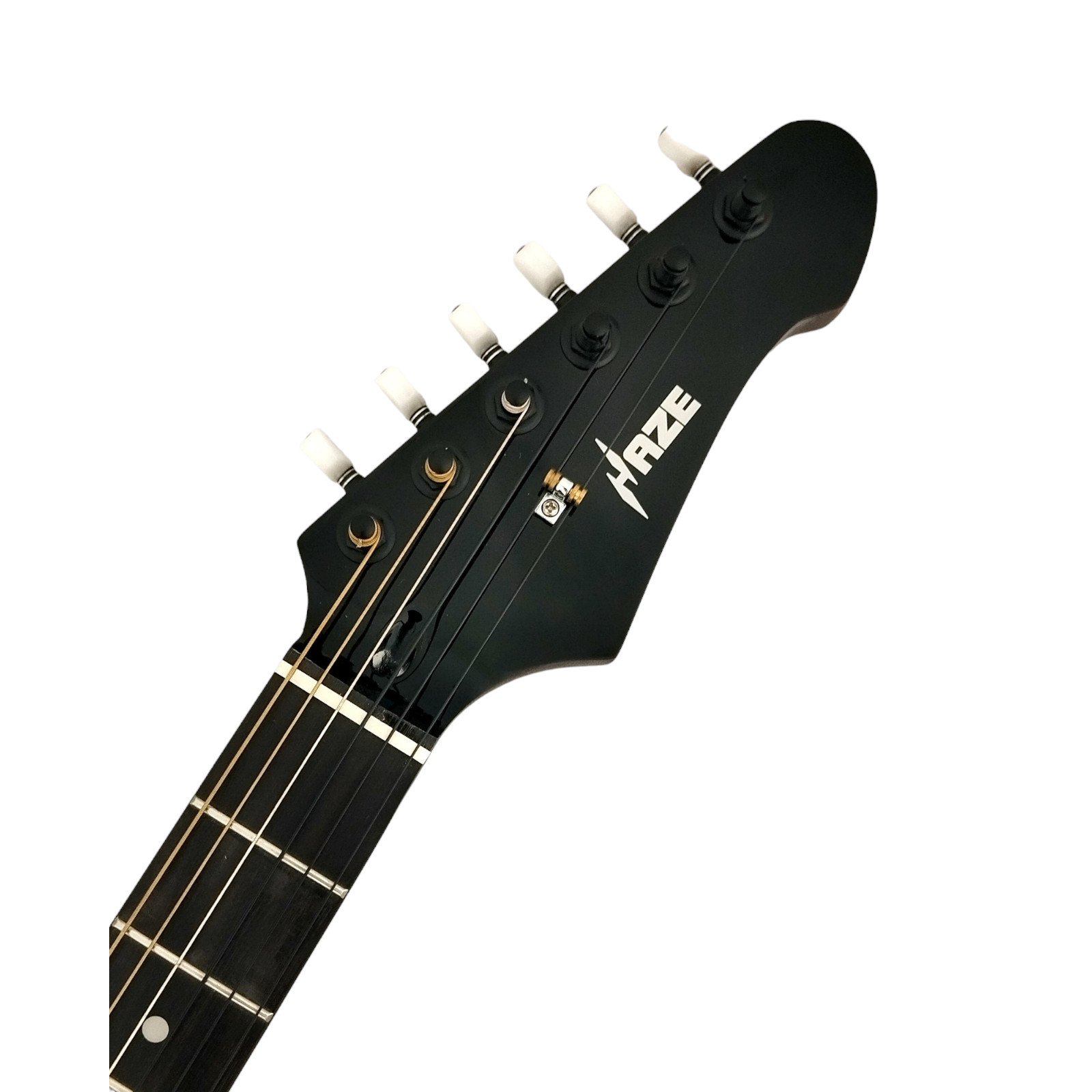 Haze Solid Body Electric Guitar,Piezo Pickups,Locking Tuner+Free Bag MRE600EQBK