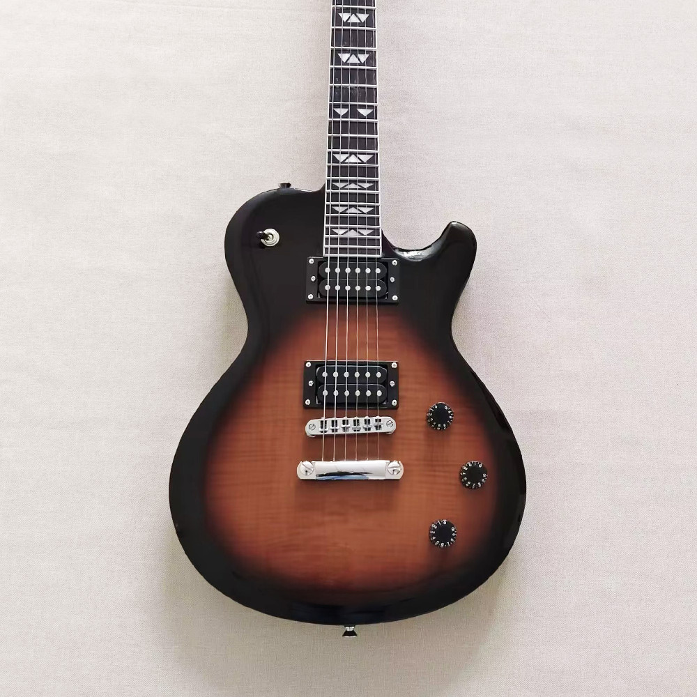 Sunburst Electric Guitar Rosewood Fretboard Humbucker Abalone Inlay Maple Top