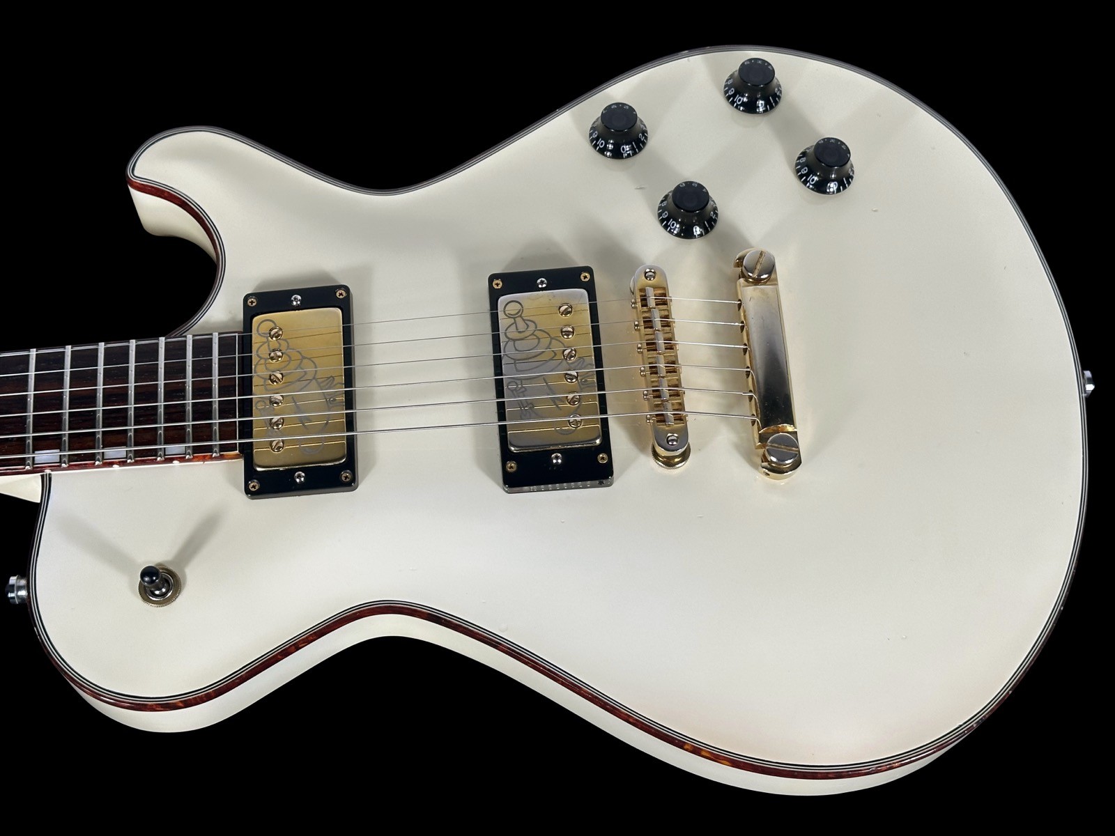 2015 KNAGGS SSC II STEVE STEVENS SIGNATURE SINGLECUT~ CREME w TORTOISE BINDING