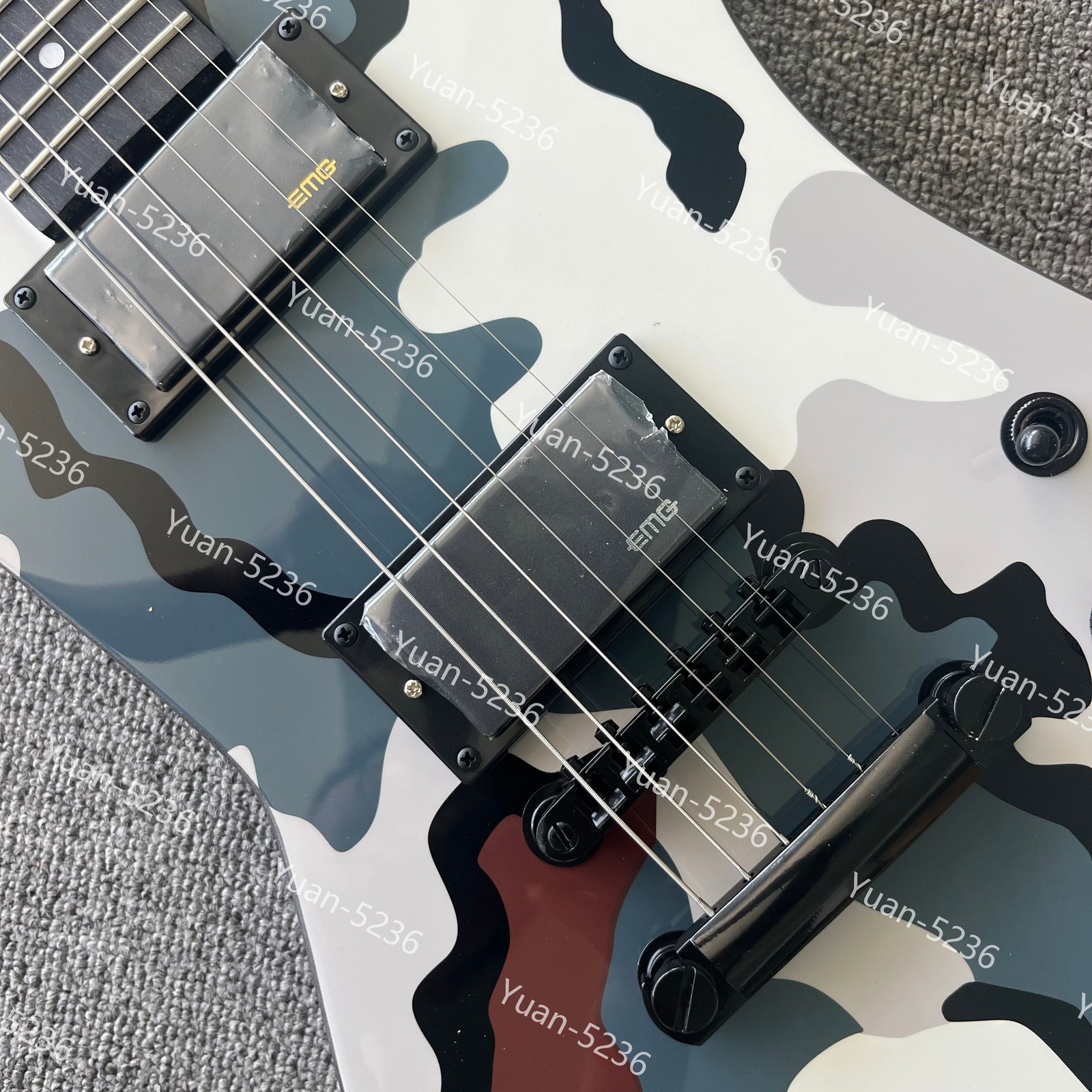 EX Solid Electric guitar Snake Inlay Fingerboard H H Pickups Mahogany body