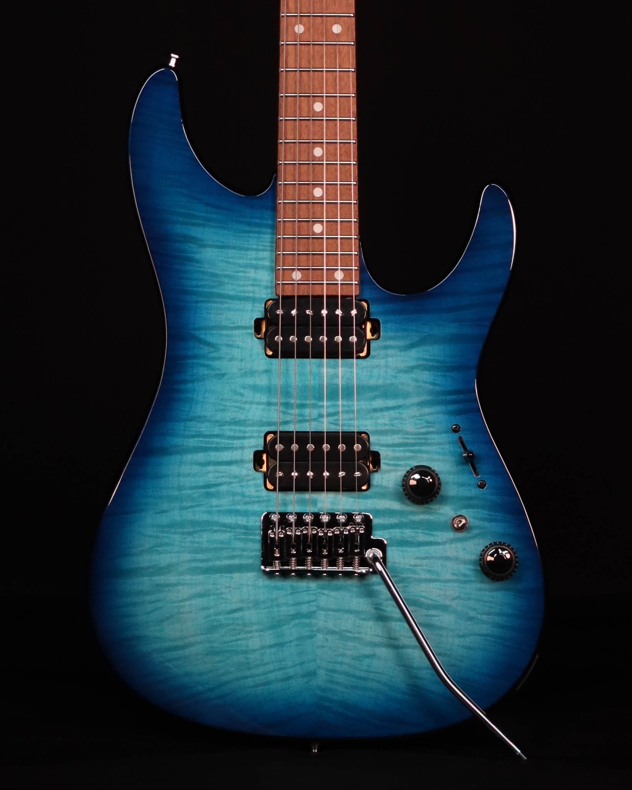 Ibanez AZ24S1F Flame Top Electric, Transparent Turquiose Burst