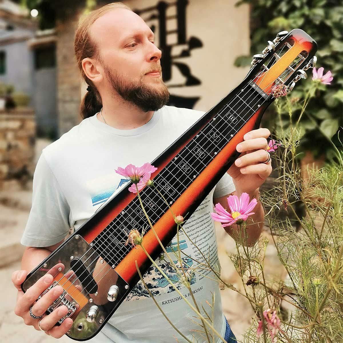 Lap Steel Guitar Slide Electric Guitar Lap style Instrument W/Metal Slide/Bag