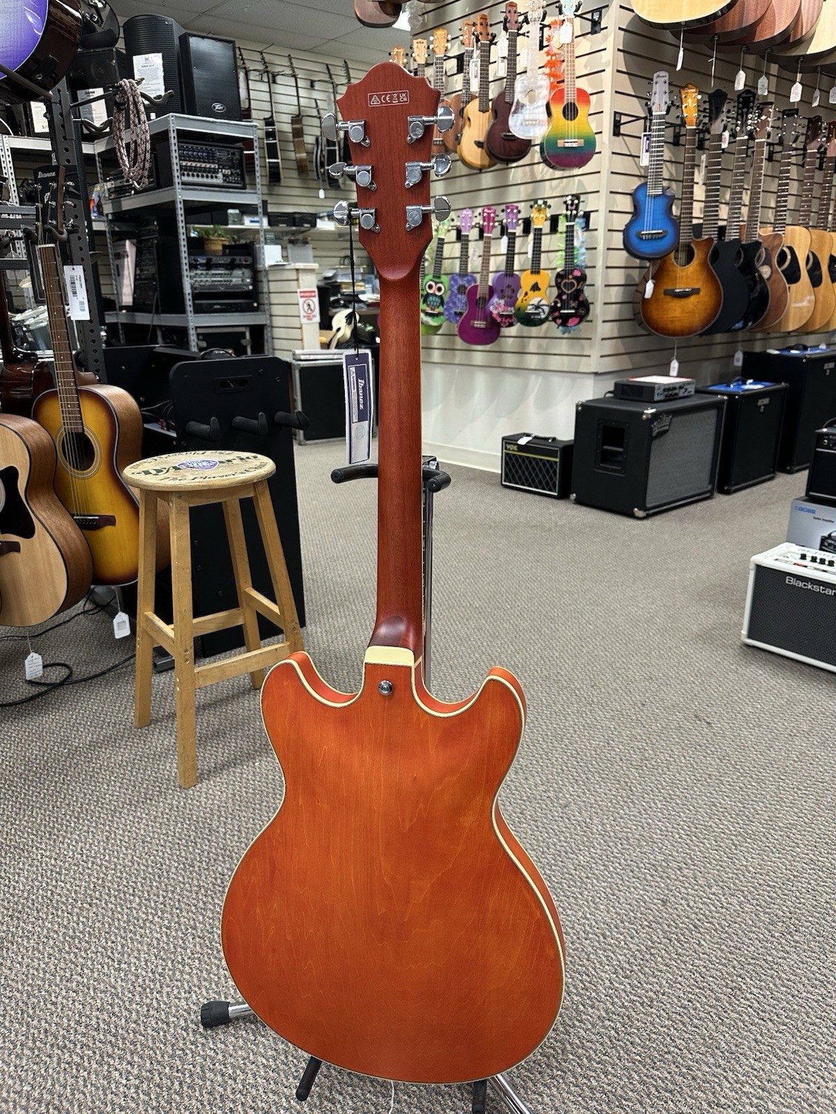 Ibanez AS73TTF Artcore Semi-Hollow Electric Guitar – Transparent Tangerine Flat