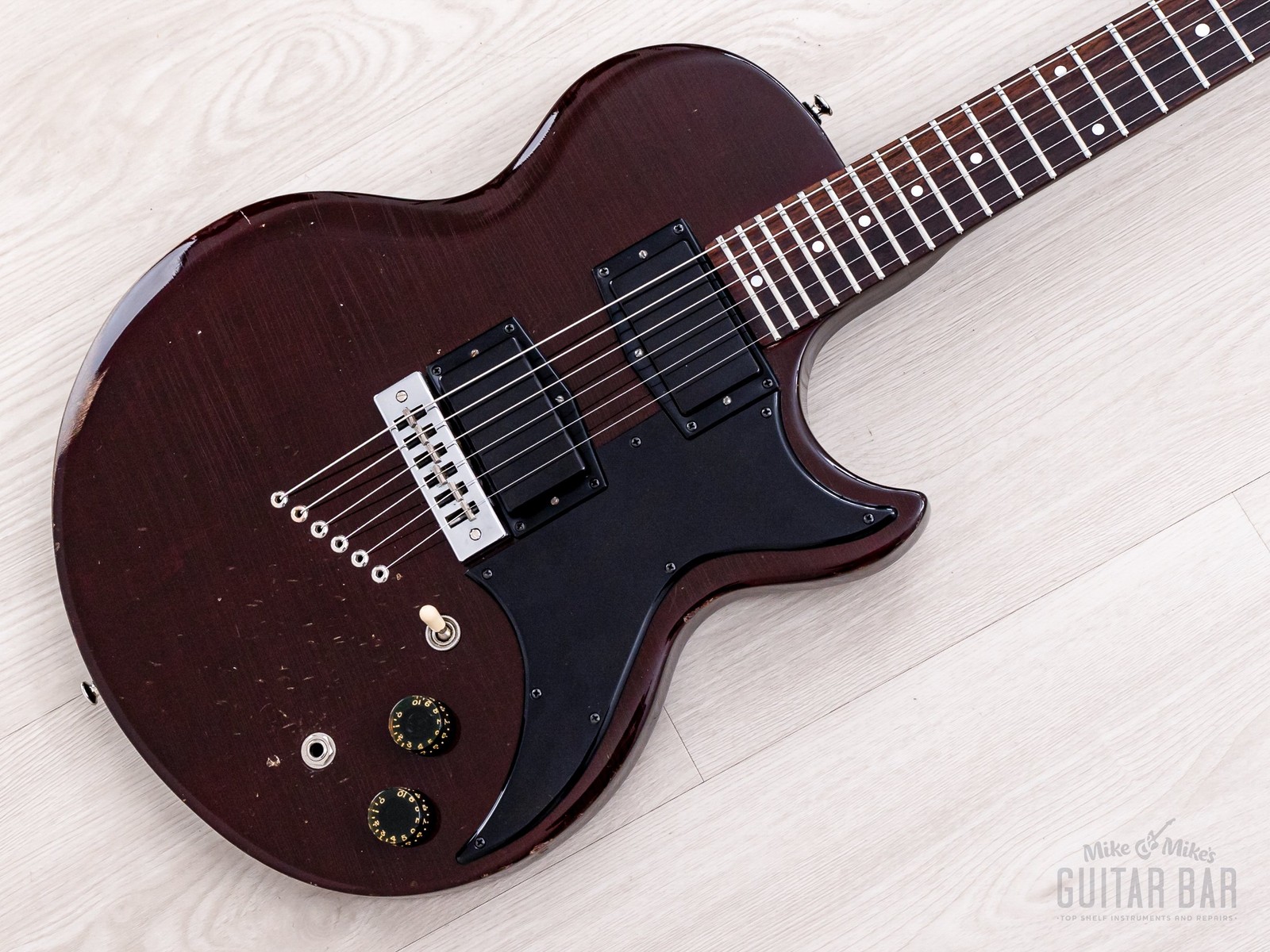 1976 Gibson L6-S Deluxe Vintage Electric Guitar Wine Red, 100% Original w/ Case