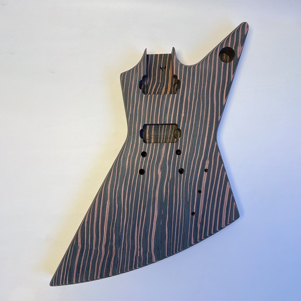 Zebrawood Set Neck Bone Nuts Humbucker DIY Electric Guitar Kits Free Ship