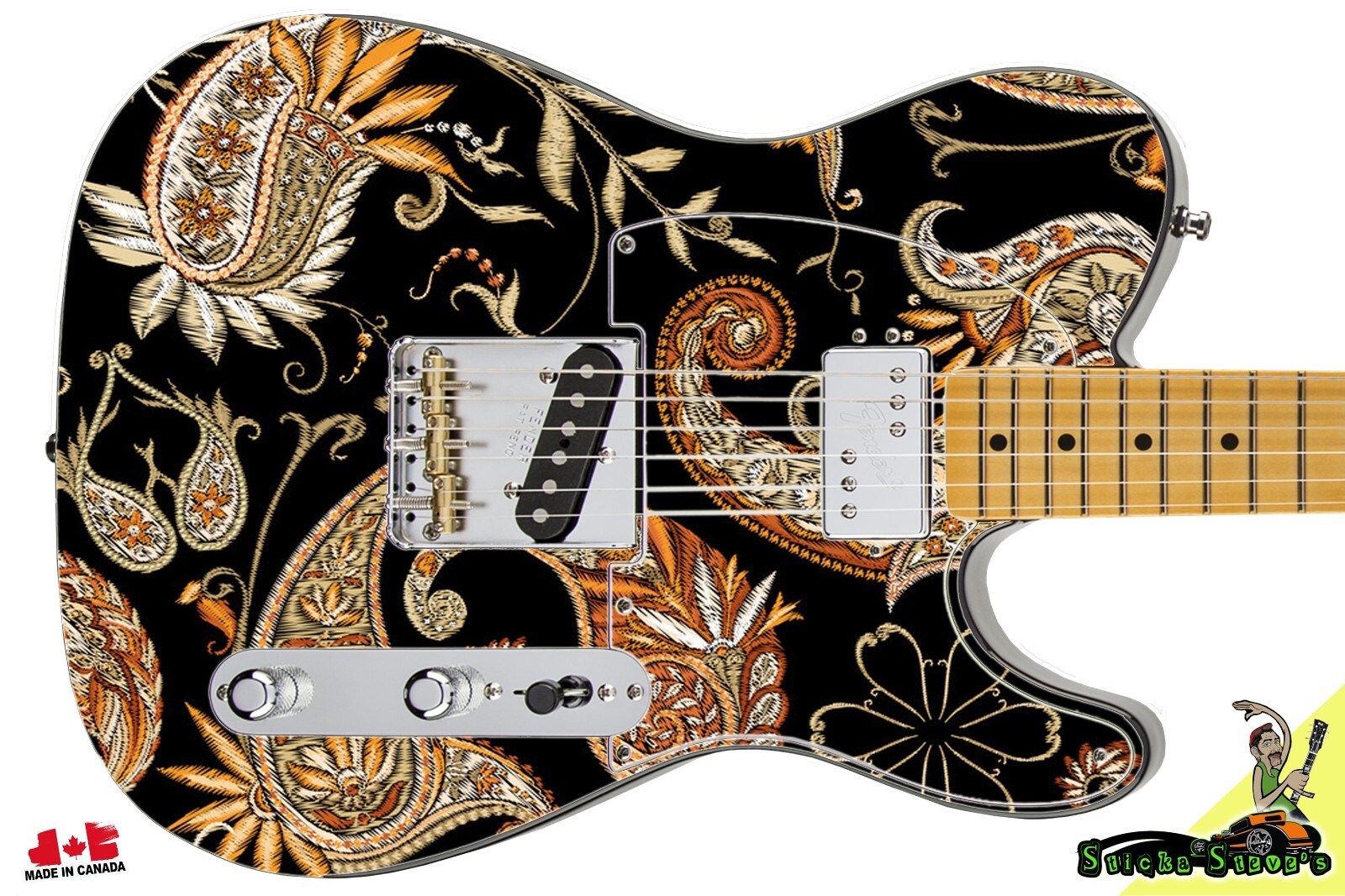 Guitar Skin Wrap Axe Re-Skin Traditional Paisley 091