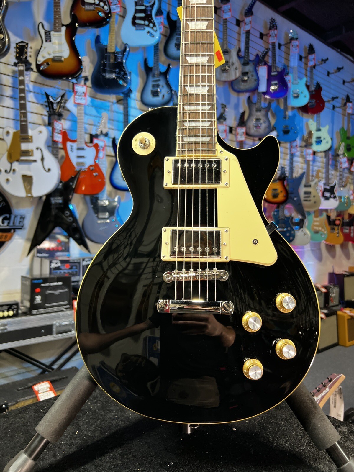 Epiphone Les Paul Standard ’60s Electric Guitar Ebony Auth Deal! GET PLEK’D 142