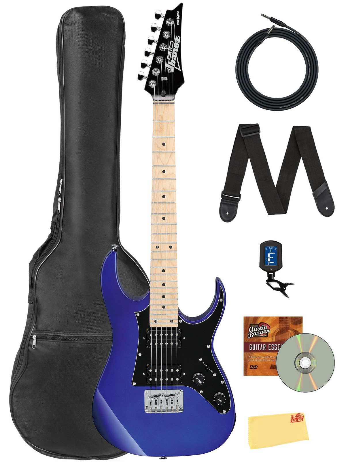 Ibanez GRGM21M miKro Short Scale Electric Guitar – Jewel Blue w/ Gig Bag