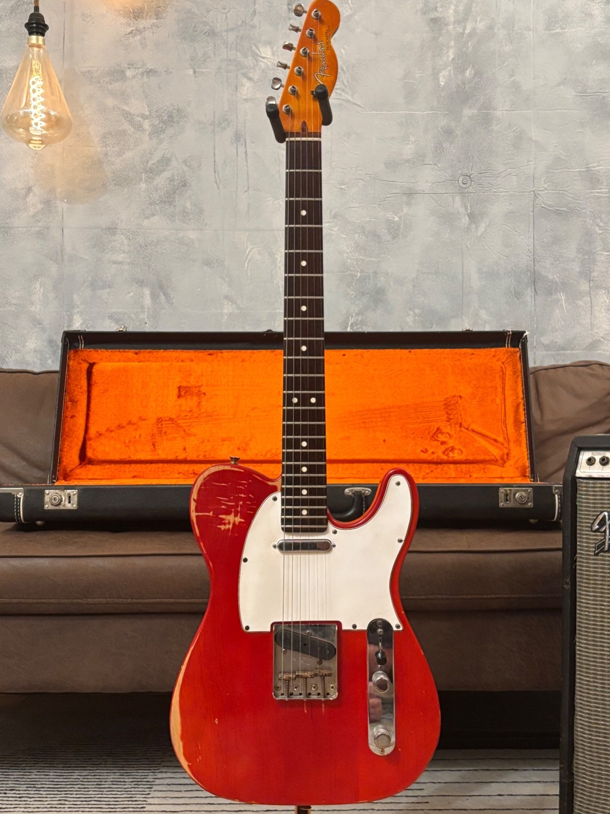 Fender Telecaster 1963 Rare Limited Run Trans Red Model Feather light at 7.4LB