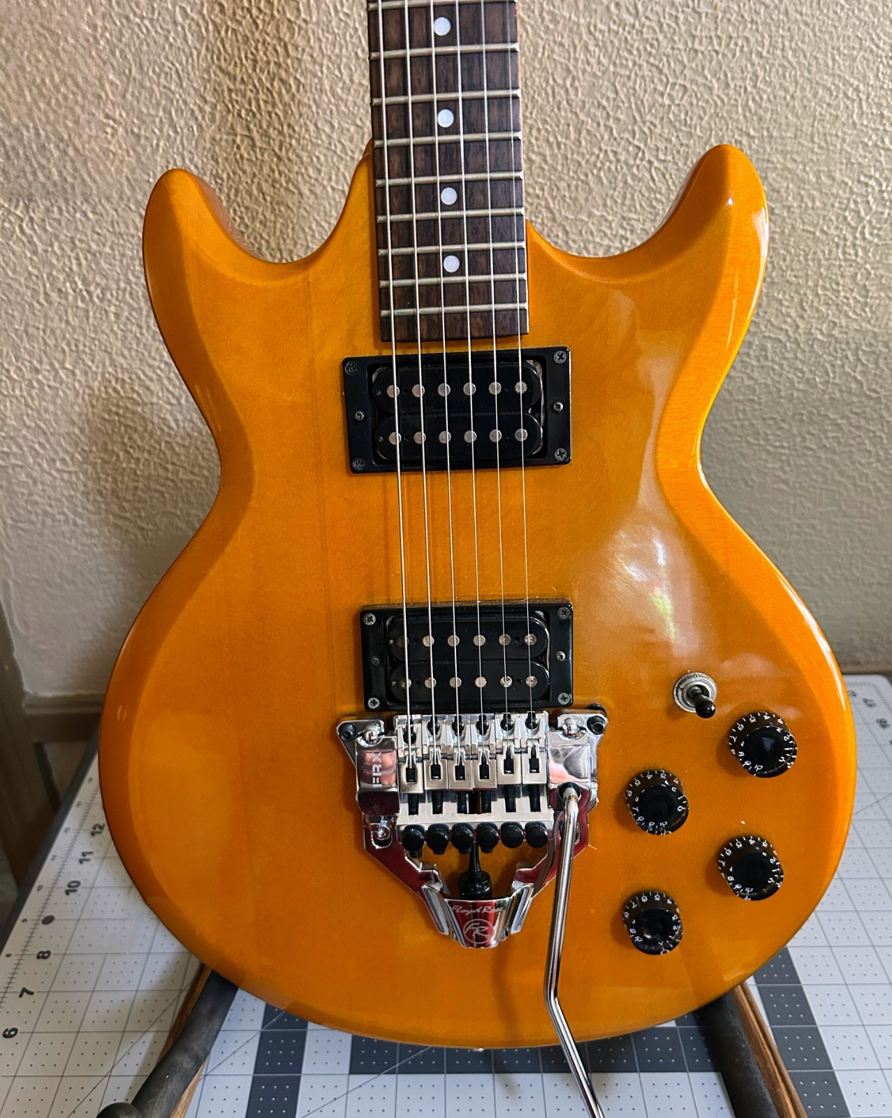 Ibanez Butterscotch GAX70 Electric Guitar with Floyd Rose FRX Tremolo Bridge