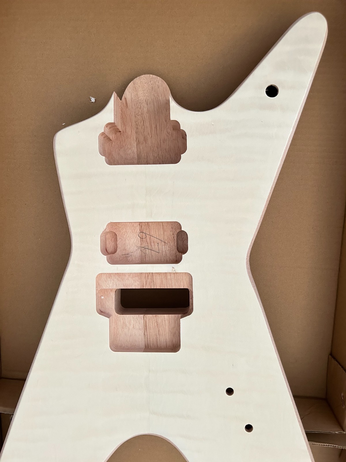 Diy Electric Guitar Kit Dimebag ML Style Mahogany Body Rosewood Fretboard