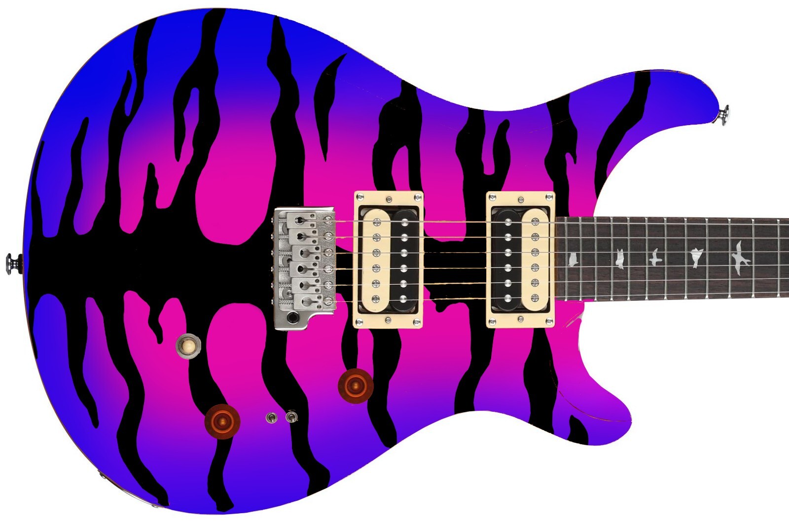 Guitar Skin Wrap Axe Reface Iconic 80’s Vivid Bengal Tiger 8 Bursts – 1222