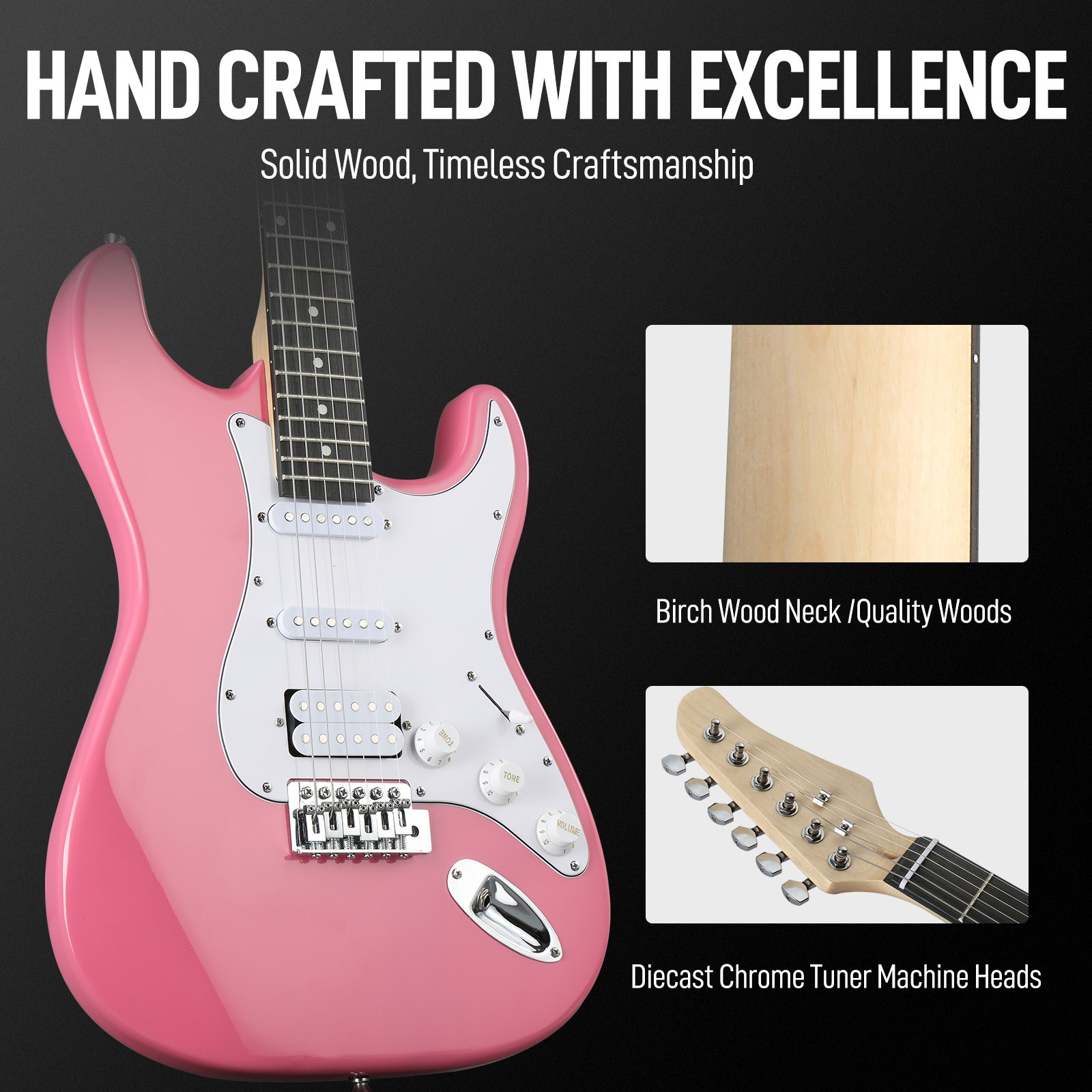 Ktaxon GST H-S-S Pickup Electric Guitar Kit with 5W AMP With Bag