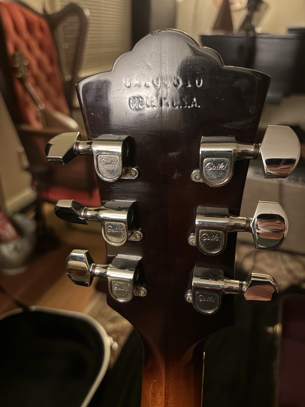 1980 Guild SF-4 Semi-Hollow Electric Guitar Brown 6-String (Left Handed) W/O/C