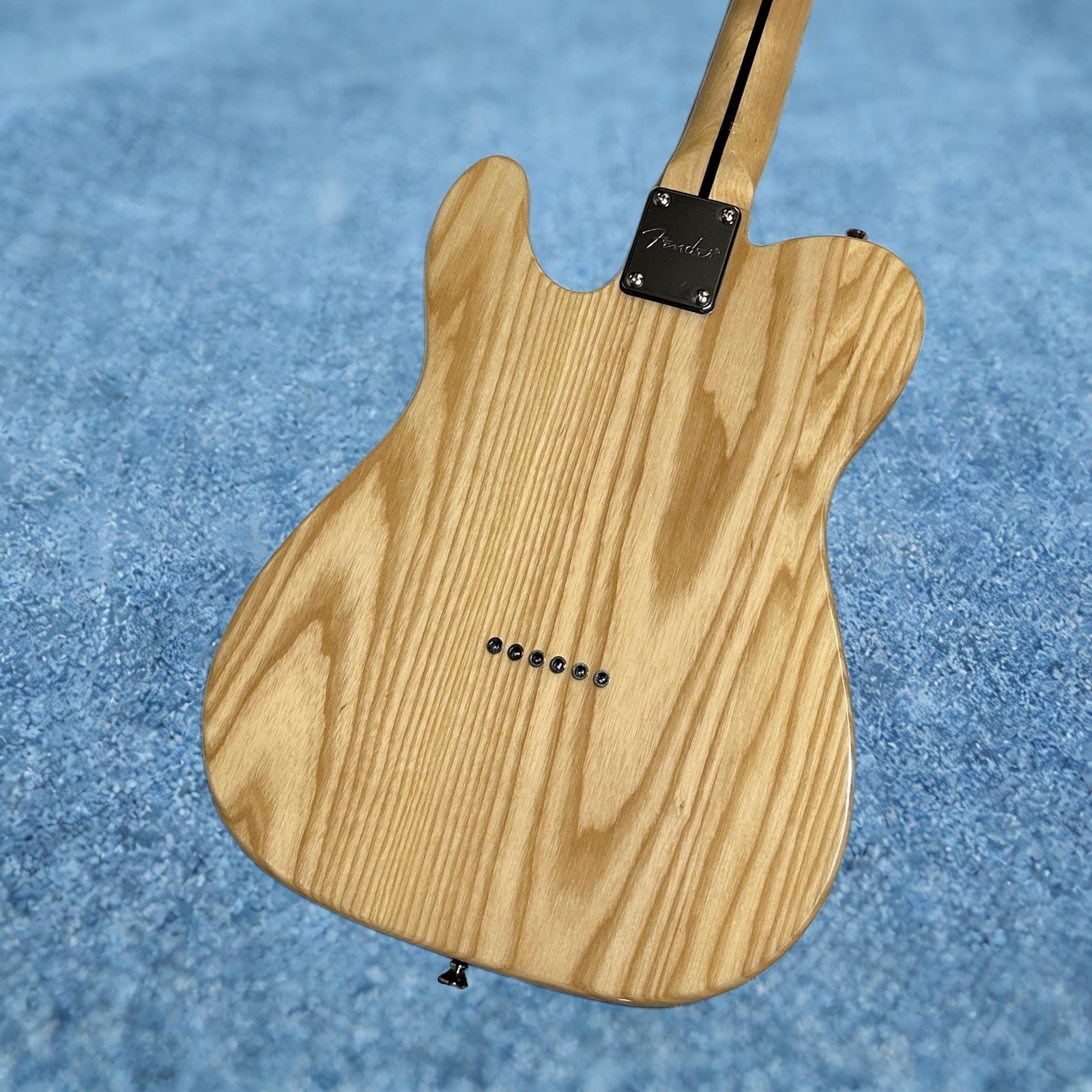 Electric Guitar Maple Fretboard Ash Body Original Wood Color F Hole Tele Guitar