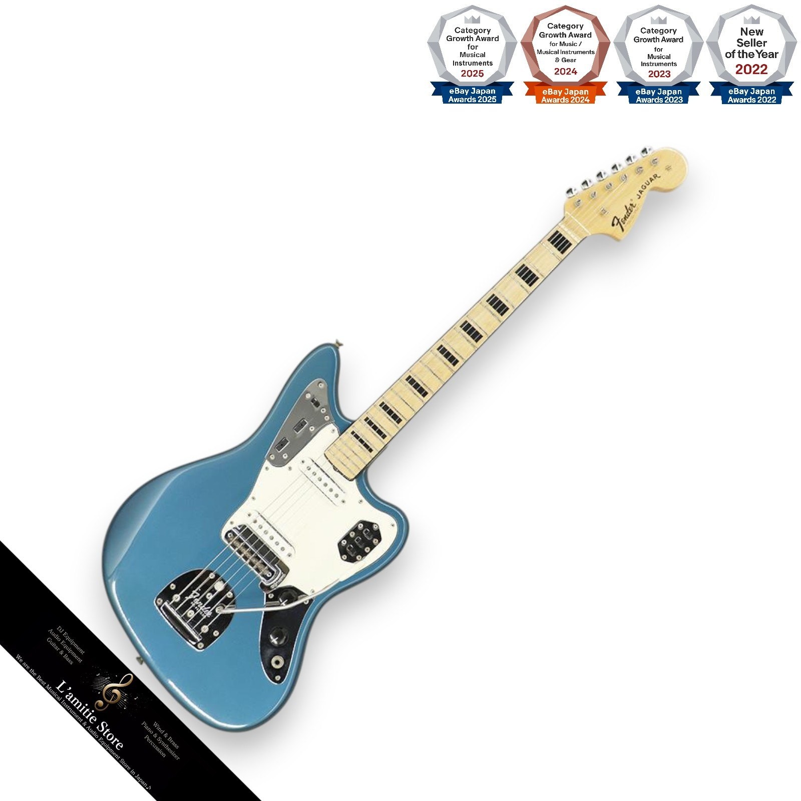 Fender Jaguar ’71 Laminate Maple Fingerboard Black Block Binding