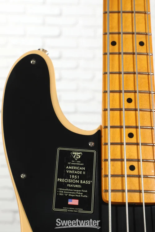 Fender 75th Anniversary American Vintage II 1951 Precision Bass – Butterscotch
