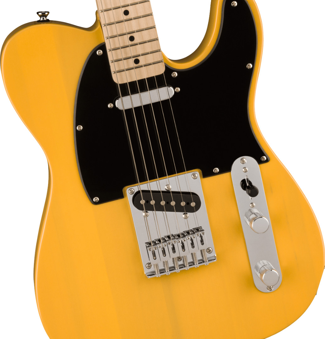 Fender Squier Sonic Telecaster Electric Guitar, Butterscotch Blonde, Maple Neck