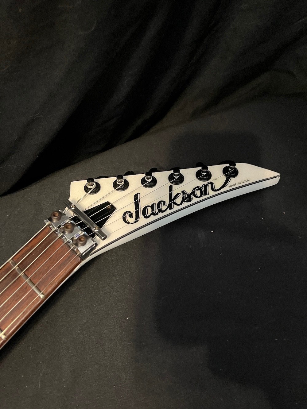 1986 Jackson USA Soloist Platinum Pearl Guitar W/Zebra Stripes W/Case