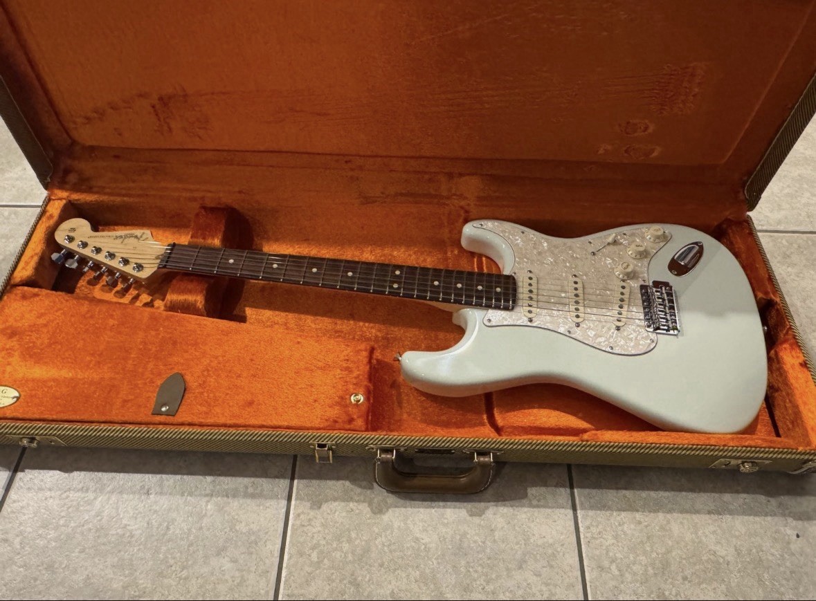 Joe Walsh Personally Owned Sonic Blue Fender Stratocaster w/ Case & Strap