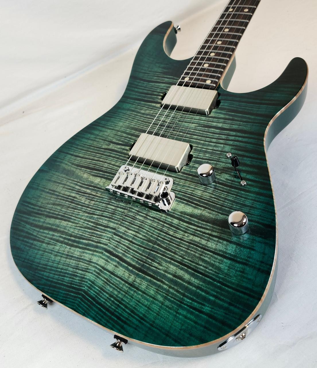 Tom Anderson Angel, Flame Maple Top, Ziricote FB, HC1/HC2+, Cajun Key Lime to Te