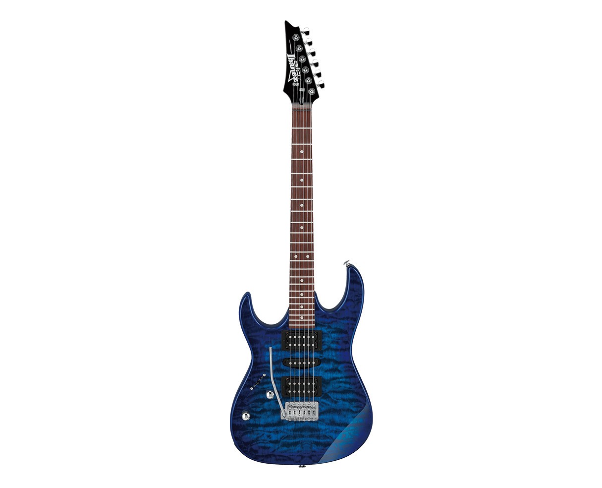 Ibanez GRX70QALTBB GIO RX Left Handed Guitar – Transparent Blue Burst