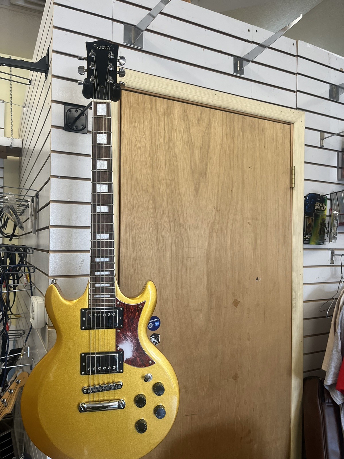 Glarry Full Size Gold Electric Guitar W/Double Cutaway H-GZ1Z102