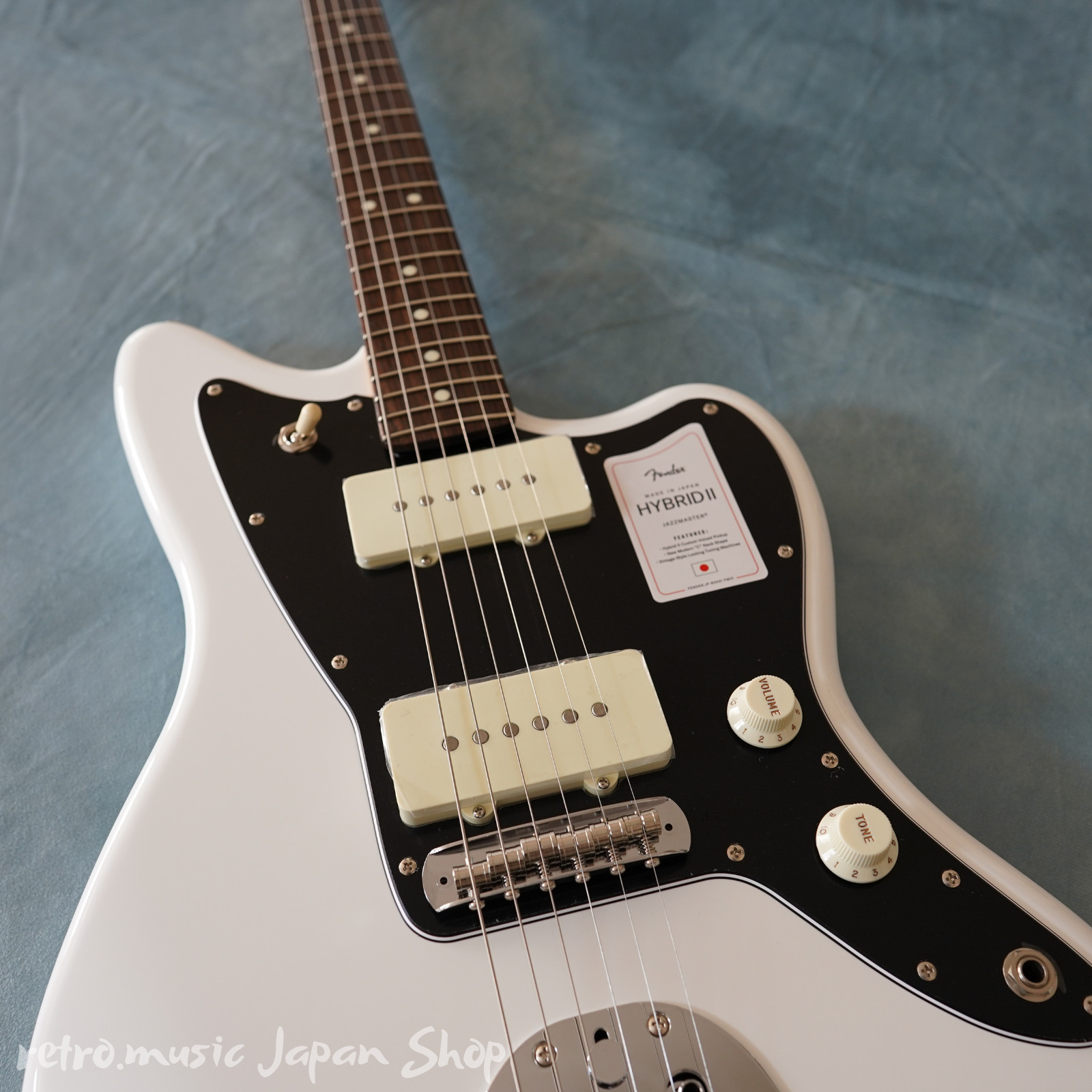 Fender Made in Japan Hybrid II Jazzmaster Rosewood Arctic White Electric Guitar