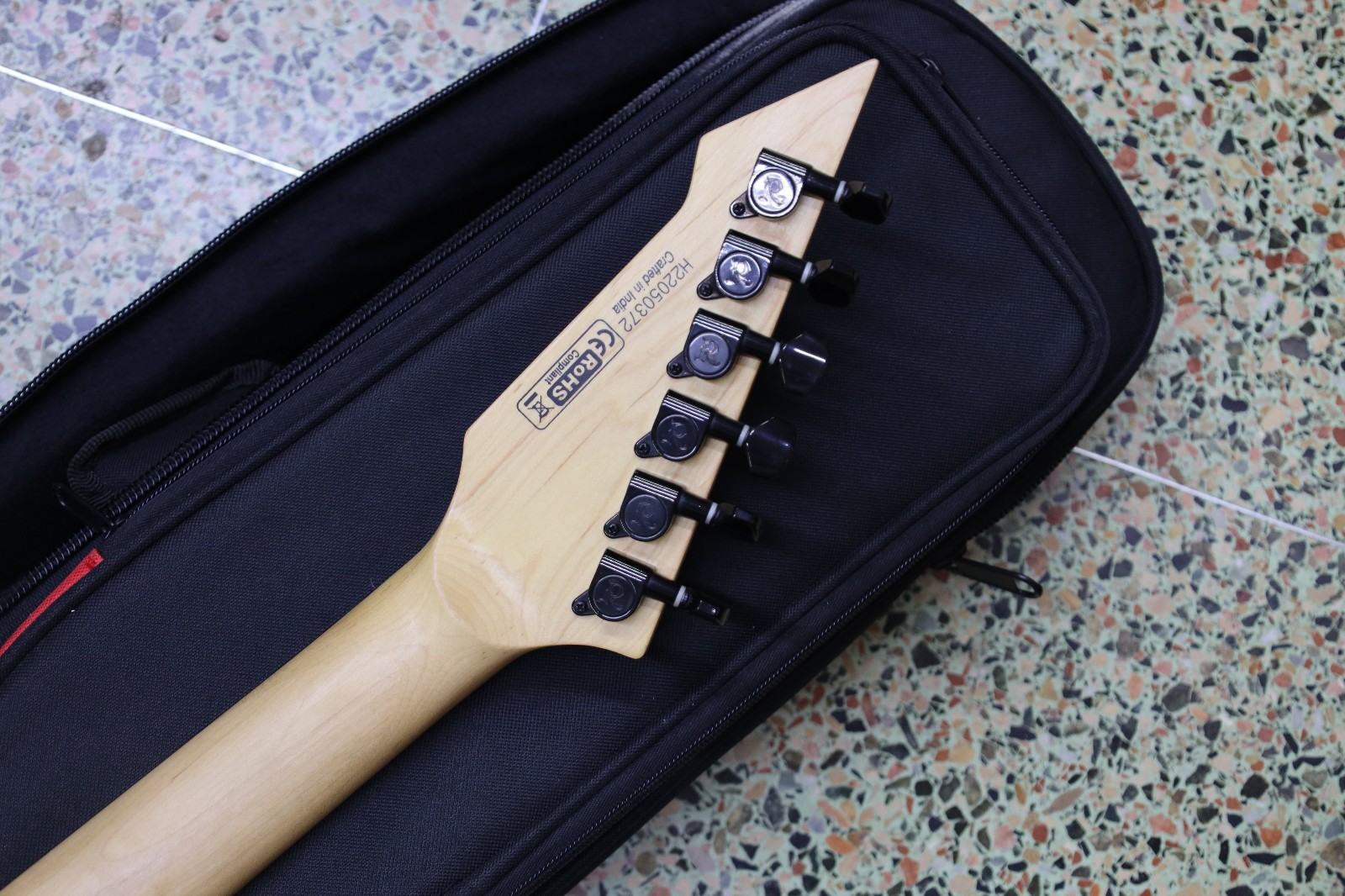 B.C. Rich Stranger Things “Eddie’s” Inspired NJ Series Warlock Black Solid Body
