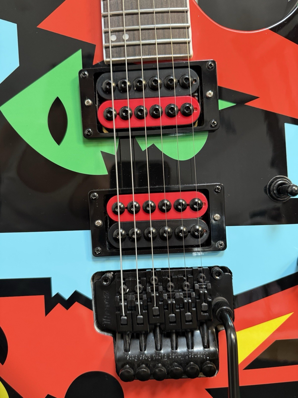 Custom RG Electric Guitar Upgraded Pickups And Unique Artwork Floating Bridge