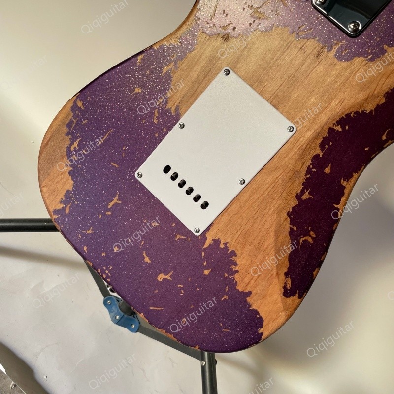 Hot Heavy Aged Solid Body Electric Guitar Stainless Rounded Fret Classic Rock