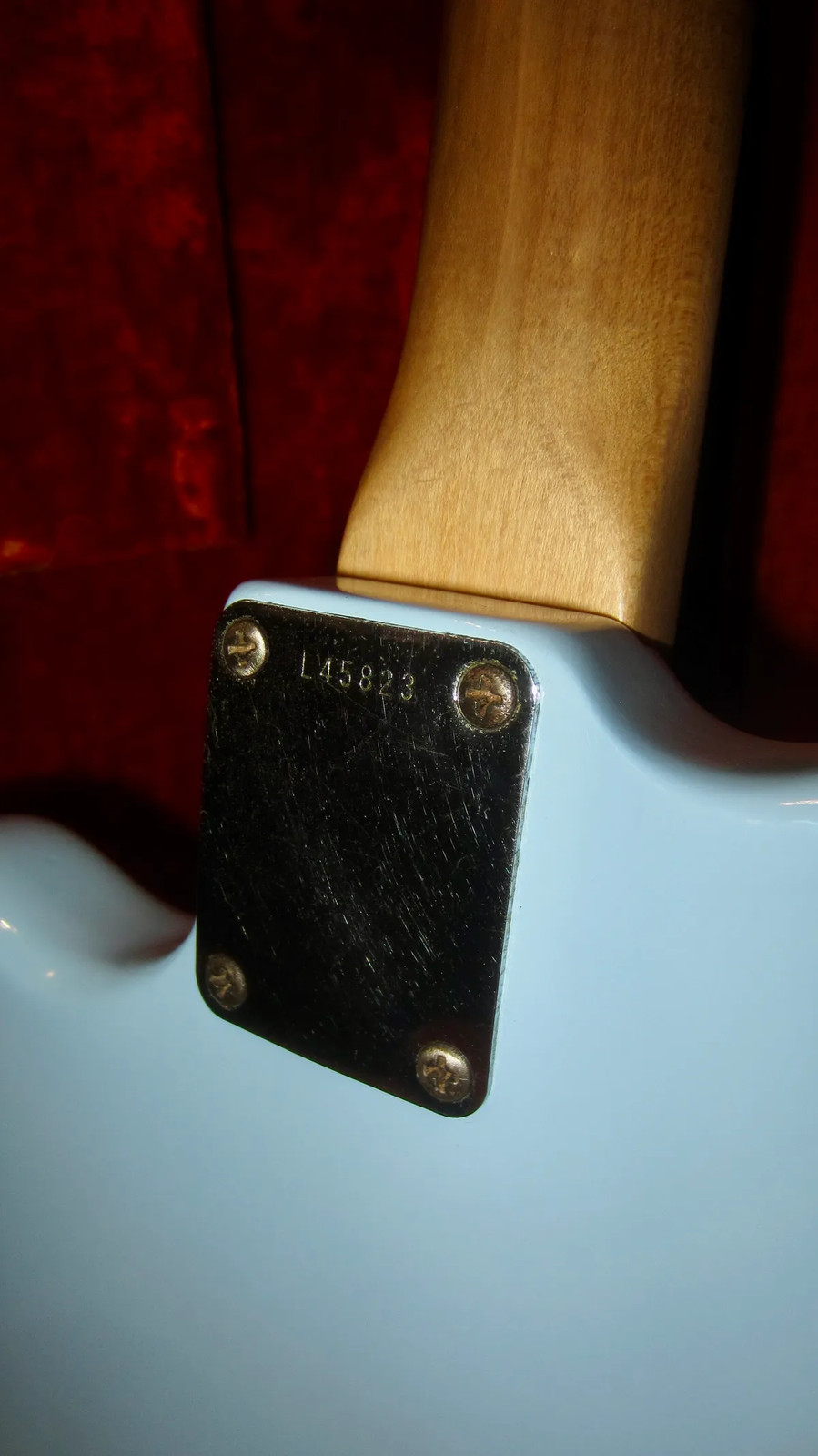 Vintage 1965 Fender Jazzmaster Daphne Blue With Original Hardshell Case