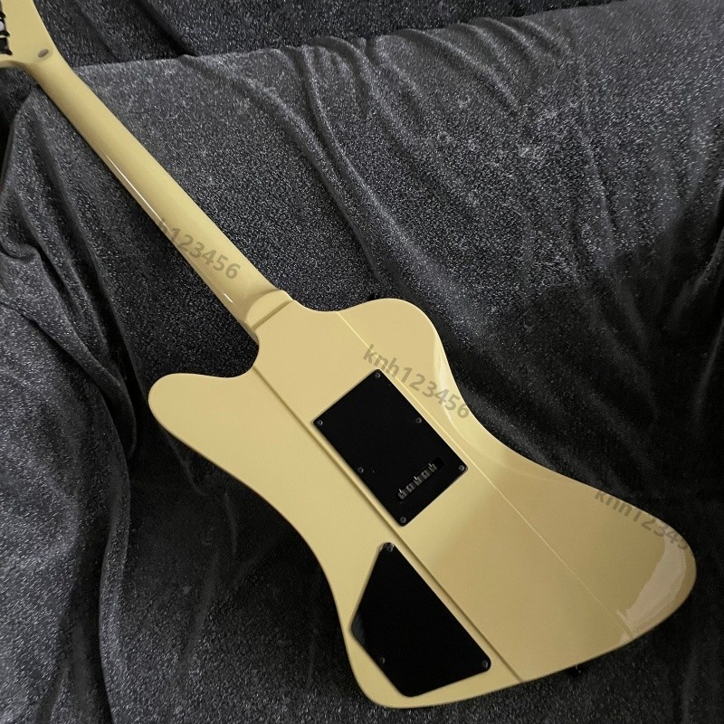 Fb Solid Electric Guitar Stainless Rounded Fret Edge C Shape Neck Cream Yellow