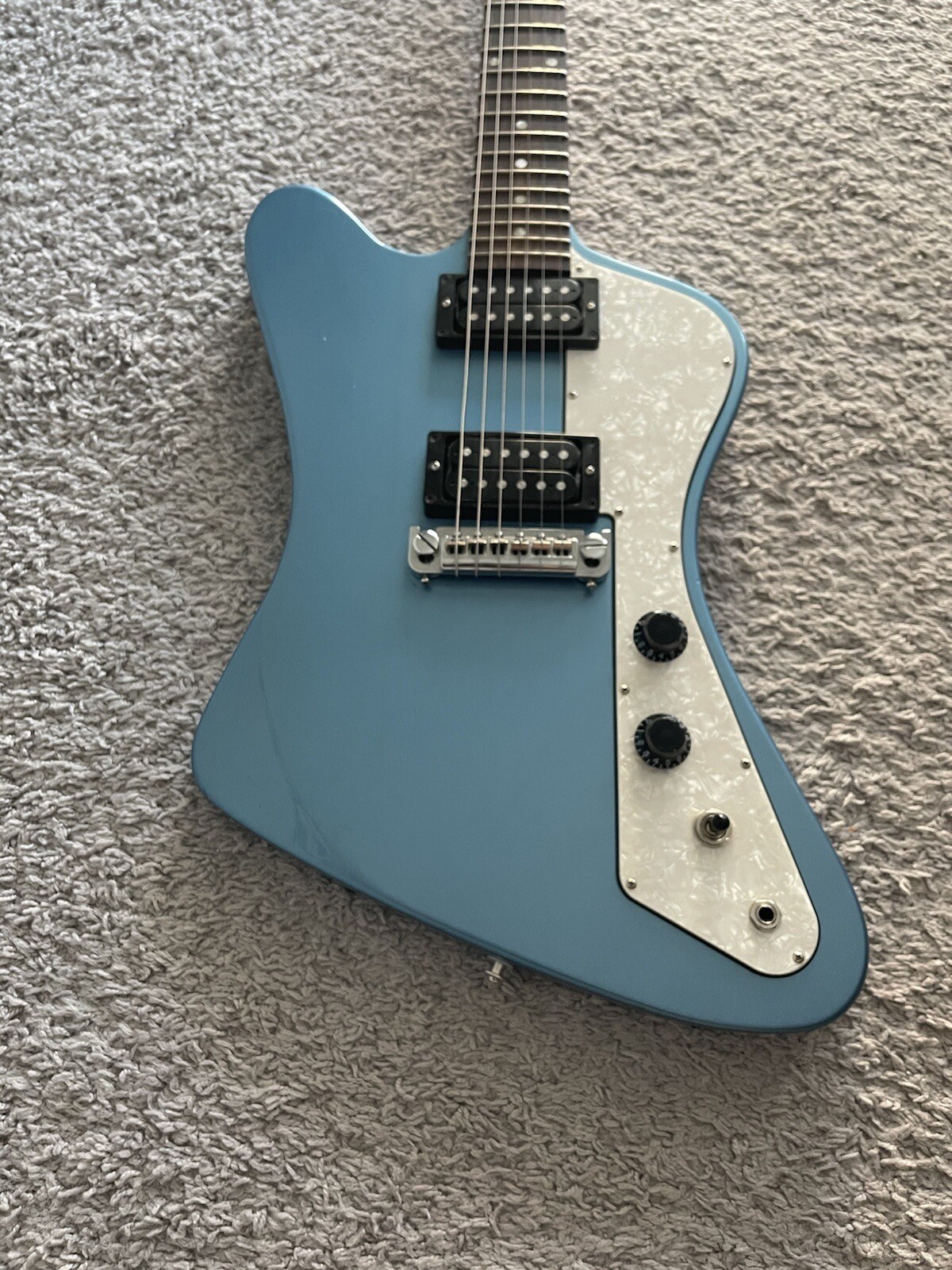 Gibson USA Firebird Zero S Series 2017 HH Pelham Blue Rosewood Fretboard Guitar