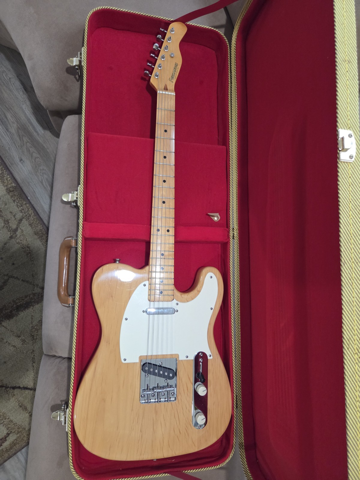 Fernandes Telecaster Guitar W/Gator Case. Strap In Case.