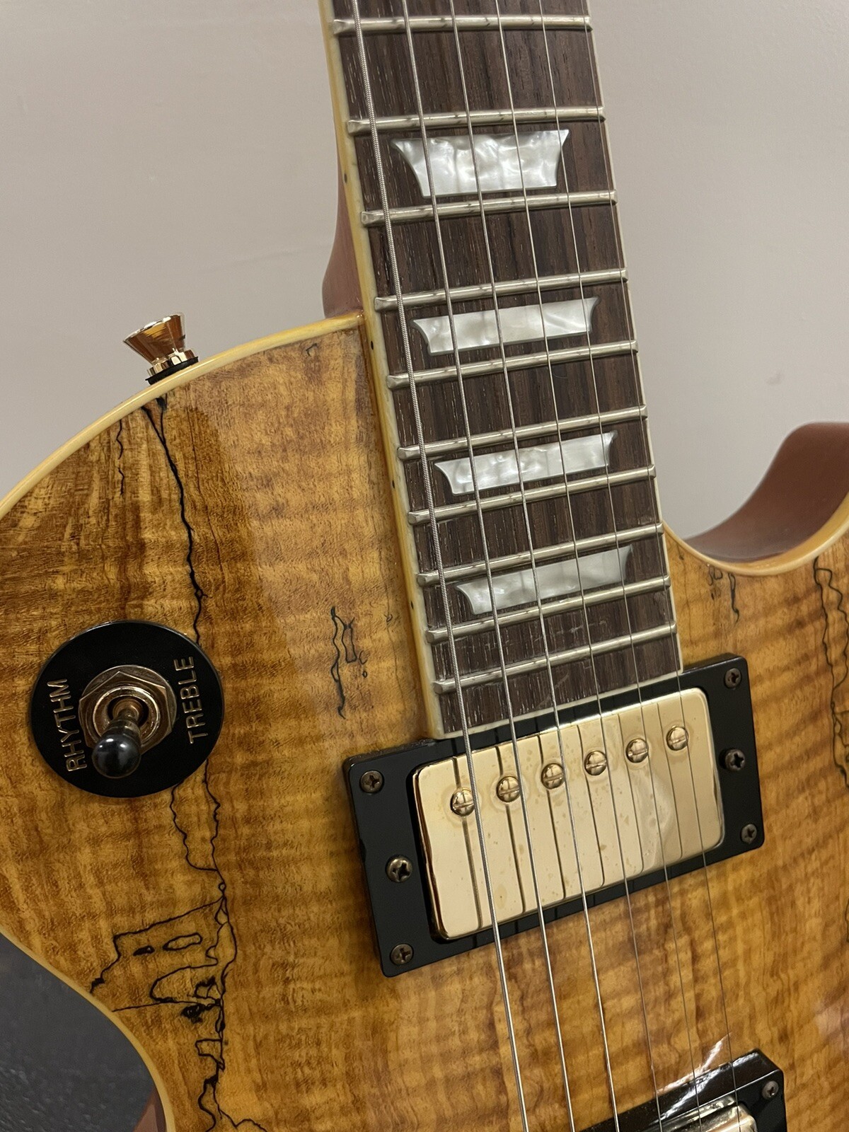 Maestro Les Paul type Spalted Maple Top Gibson Electric Guitar Rare