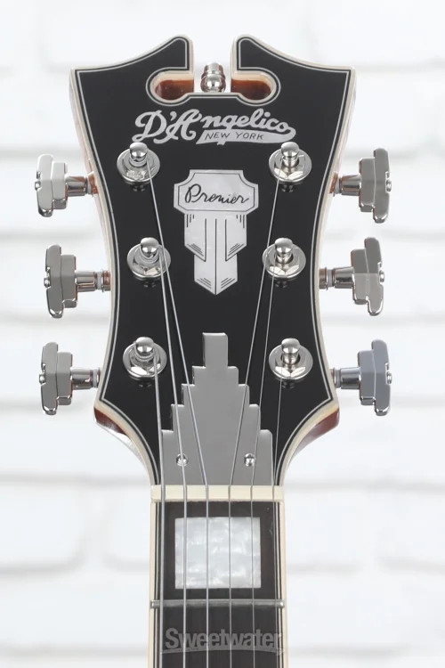 D’Angelico Premier DC Electric Guitar – Dark Iced Tea Burst with Stopbar