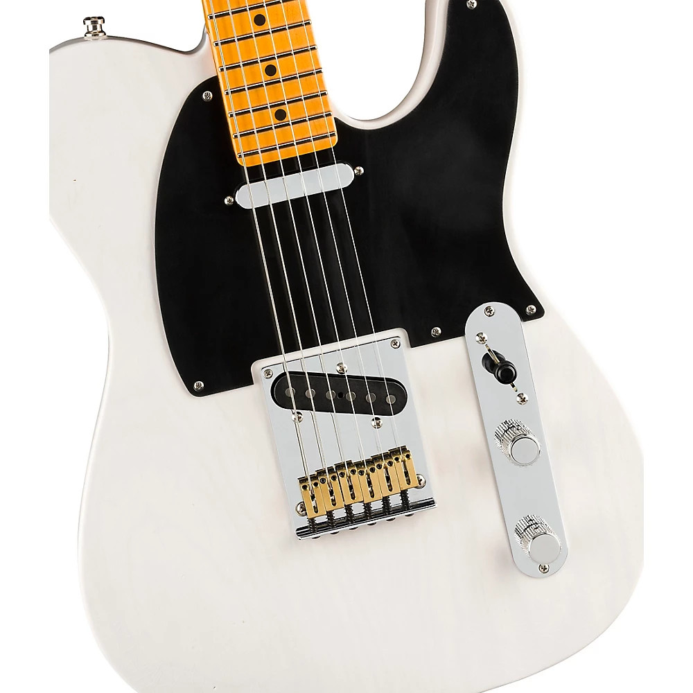 Fender American Ultra Luxe Vintage ’50s Telecaster Maple FB Guitar White Blonde