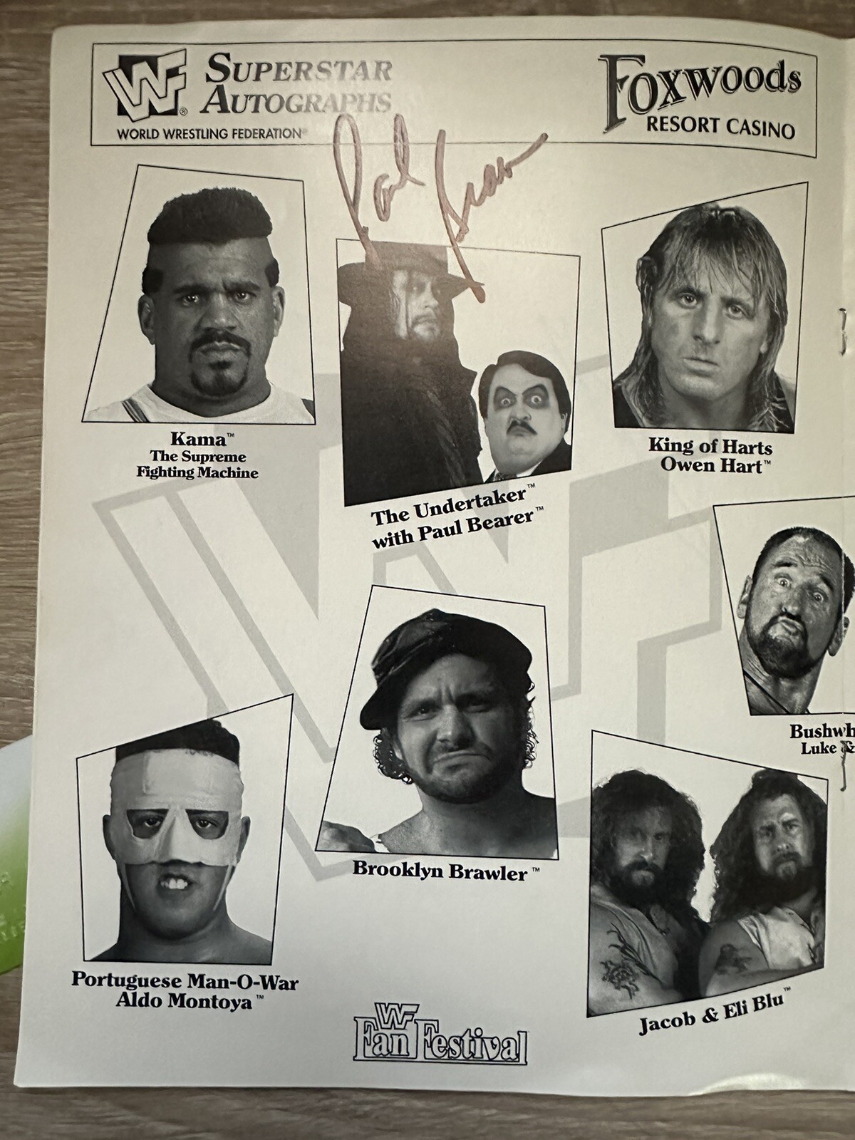 WWE WrestleMania, Autographed Vince McMahon Blassie Monsoon Skaaland Program