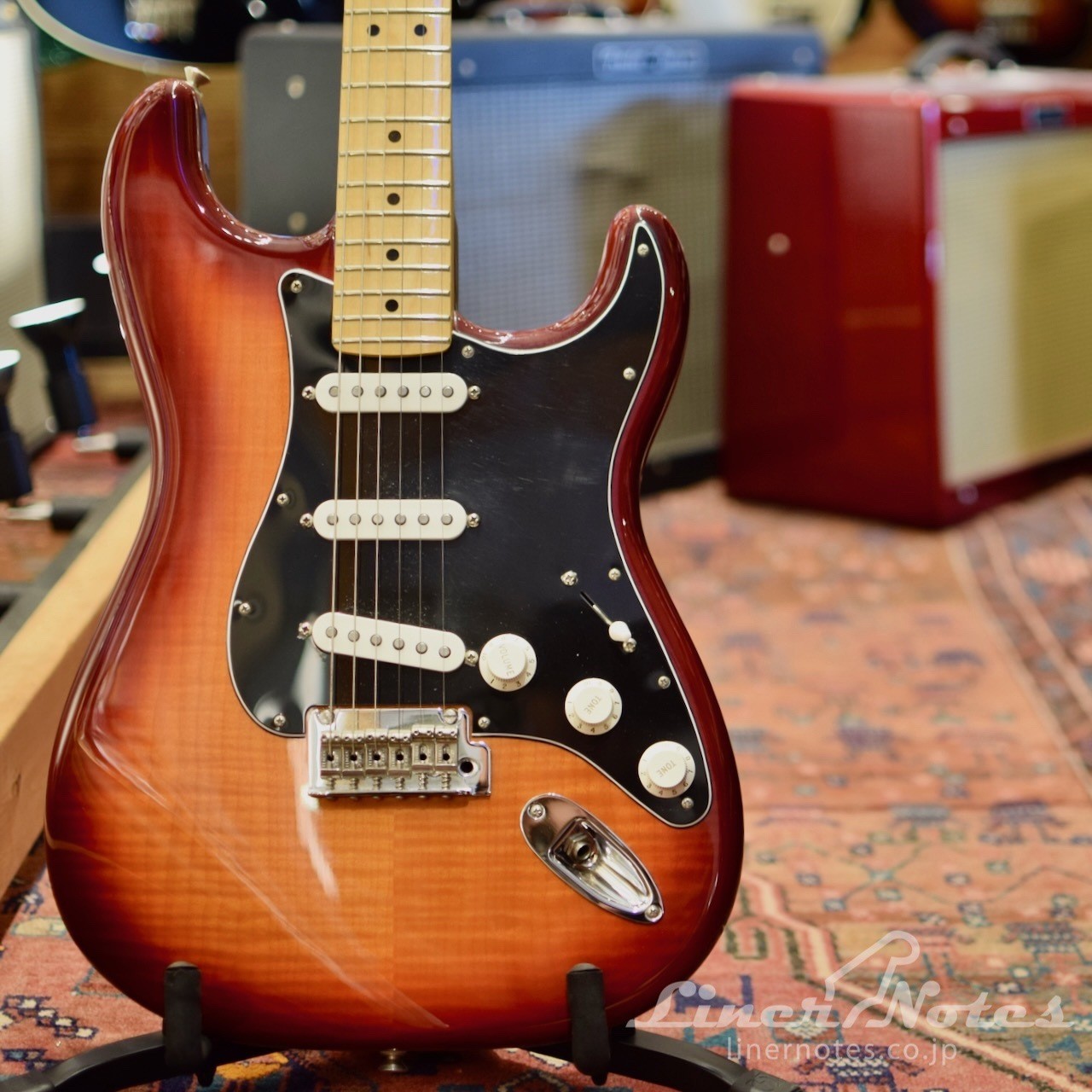 Fender Player Stratocaster Plus Top Electric Guitar Aged Cherry Burst #JB27019