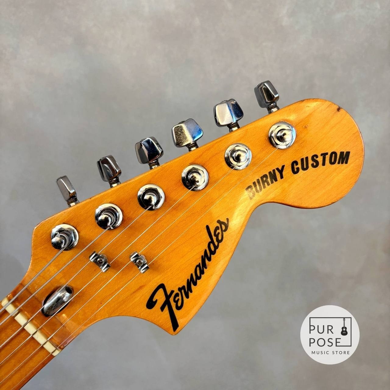 FERNANDES Burny Custom FST-75N Natural Made in Japan 1970s ST Type E.Guitar MOD