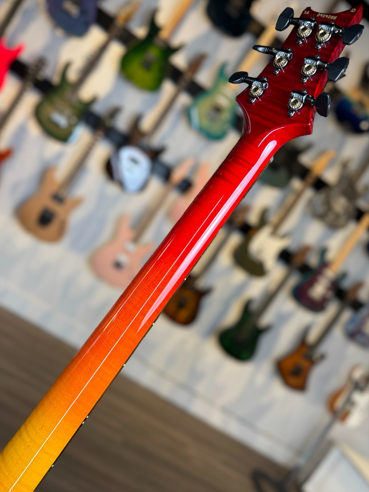 PRS Custom 24-08 “10 Top” Sprayer’s Choice Wood Library – Orange to Yellow Fade