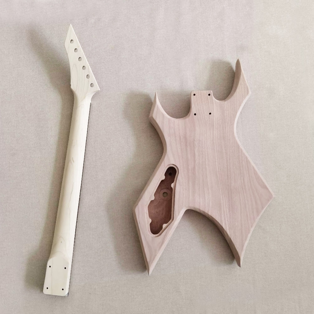 DIY Warlock Prophecy Electric Guitar Unfinished Kit Rosewood FB Mahogany Body
